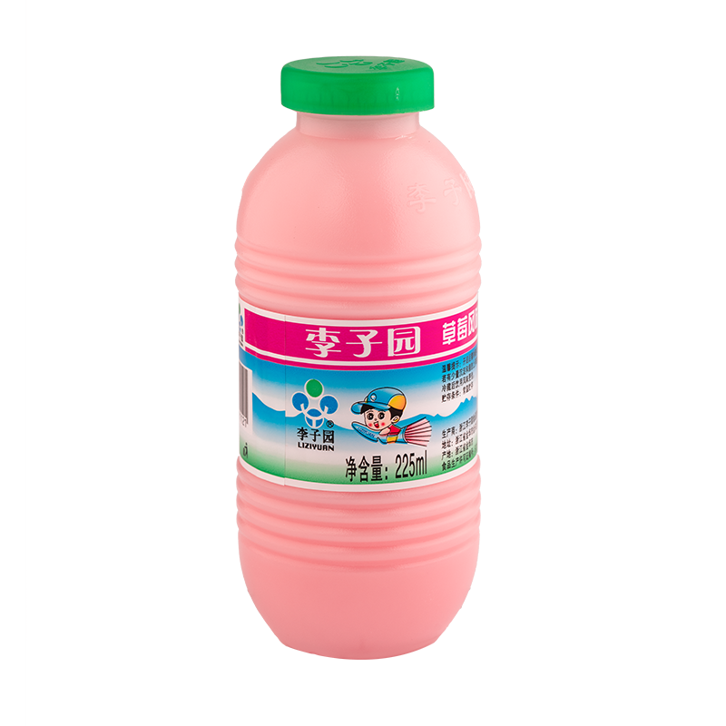 草莓风味乳饮料，单瓶净含量225ml
